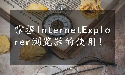 掌握InternetExplorer浏览器的使用！