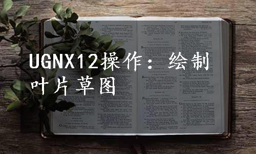 UGNX12操作：绘制叶片草图