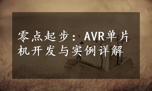 零点起步：AVR单片机开发与实例详解