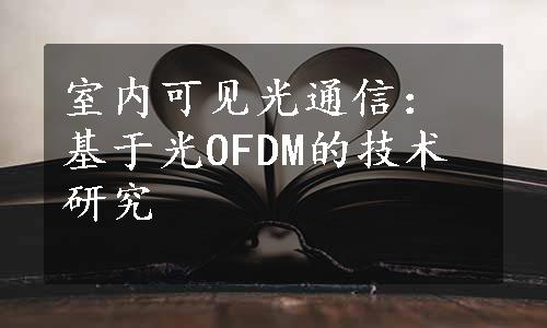 室内可见光通信：基于光OFDM的技术研究