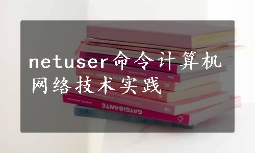 netuser命令计算机网络技术实践