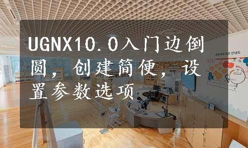UGNX10.0入门边倒圆，创建简便，设置参数选项
