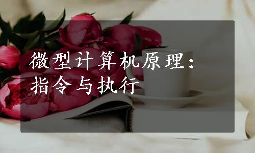 微型计算机原理：指令与执行