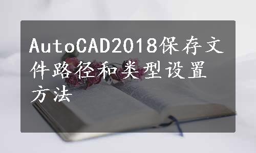 AutoCAD2018保存文件路径和类型设置方法