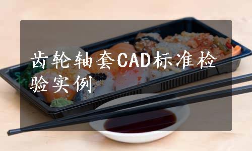 齿轮轴套CAD标准检验实例