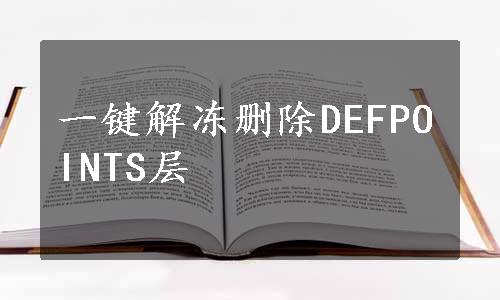 一键解冻删除DEFPOINTS层