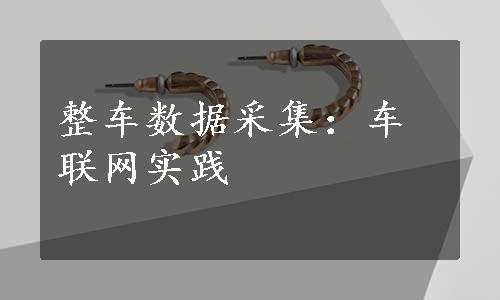 整车数据采集：车联网实践