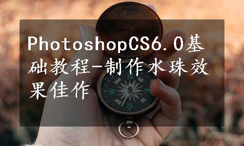 PhotoshopCS6.0基础教程-制作水珠效果佳作