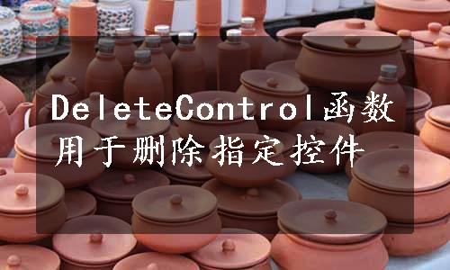 DeleteControl函数用于删除指定控件