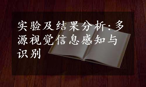 实验及结果分析:多源视觉信息感知与识别