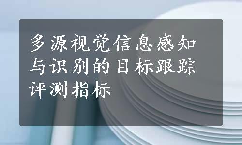 多源视觉信息感知与识别的目标跟踪评测指标