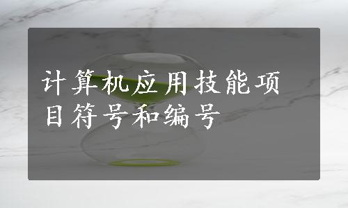 计算机应用技能项目符号和编号