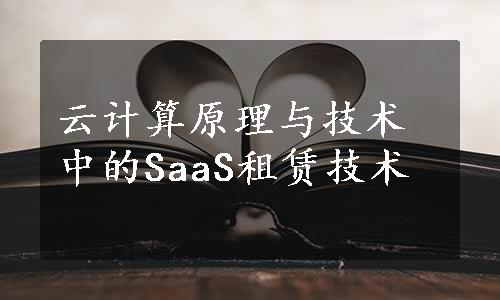 云计算原理与技术中的SaaS租赁技术