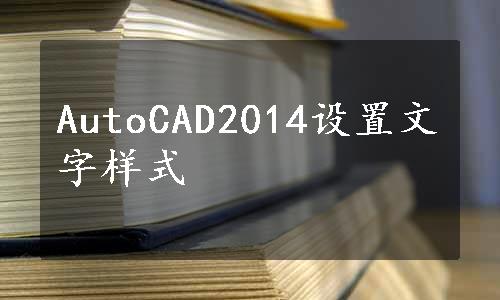 AutoCAD2014设置文字样式