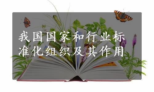 我国国家和行业标准化组织及其作用