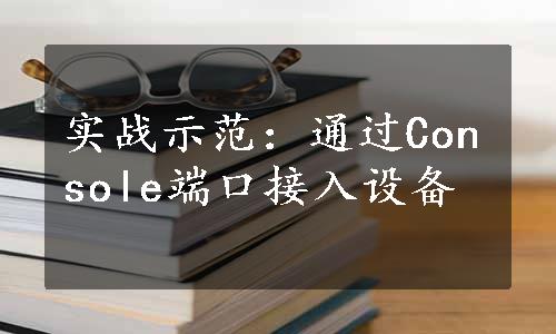 实战示范：通过Console端口接入设备