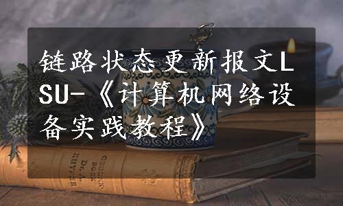 链路状态更新报文LSU-《计算机网络设备实践教程》