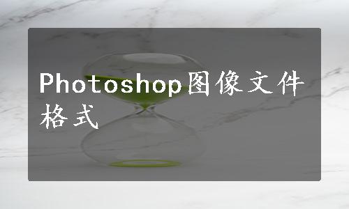 Photoshop图像文件格式