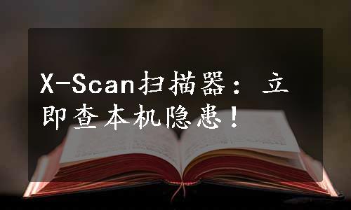 X-Scan扫描器：立即查本机隐患！