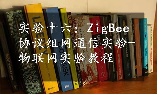 实验十六：ZigBee协议组网通信实验-物联网实验教程