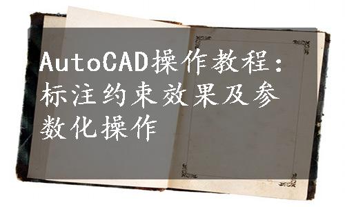 AutoCAD操作教程：标注约束效果及参数化操作
