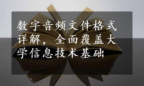 数字音频文件格式详解，全面覆盖大学信息技术基础