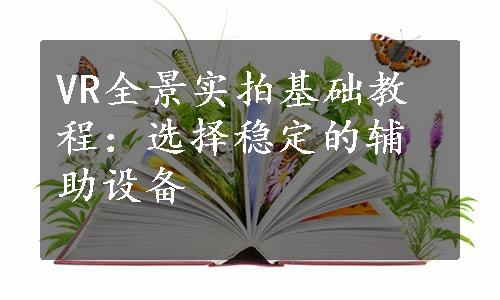 VR全景实拍基础教程：选择稳定的辅助设备