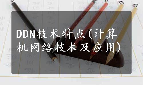 DDN技术特点(计算机网络技术及应用)