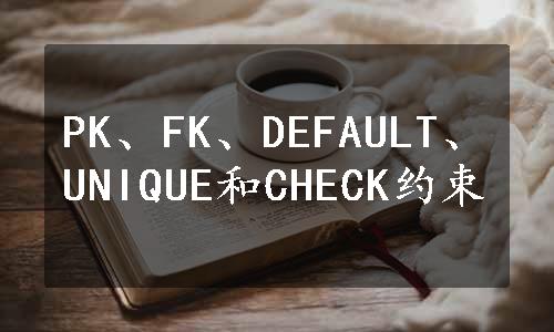 PK、FK、DEFAULT、UNIQUE和CHECK约束