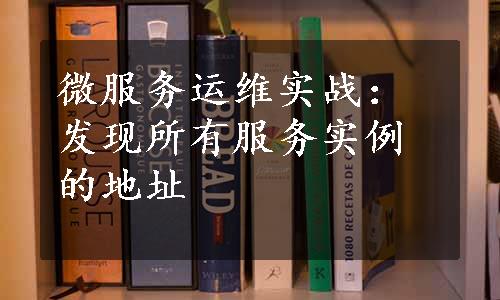 微服务运维实战：发现所有服务实例的地址