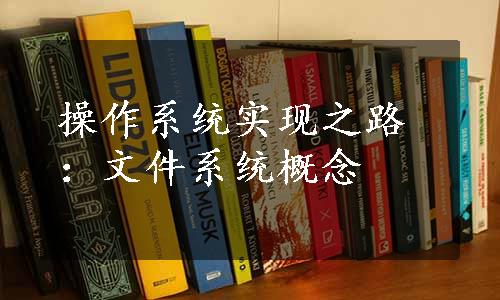 操作系统实现之路：文件系统概念