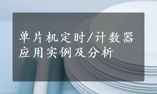 单片机定时/计数器应用实例及分析