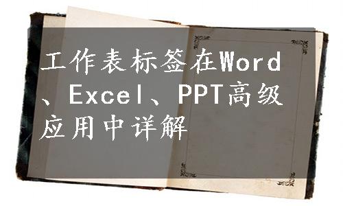 工作表标签在Word、Excel、PPT高级应用中详解