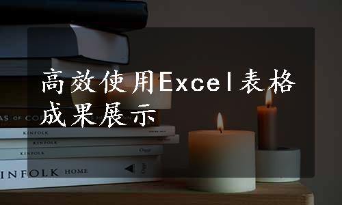 高效使用Excel表格成果展示