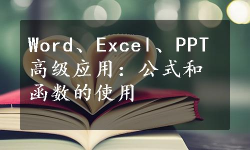 Word、Excel、PPT高级应用：公式和函数的使用