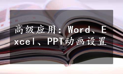 高级应用：Word、Excel、PPT动画设置