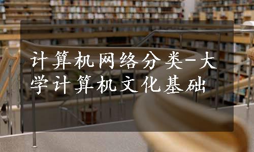 计算机网络分类-大学计算机文化基础