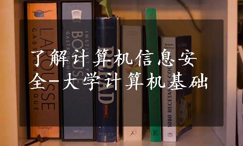 了解计算机信息安全-大学计算机基础