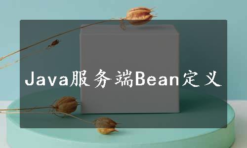 Java服务端Bean定义