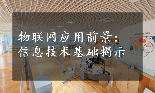 物联网应用前景：信息技术基础揭示