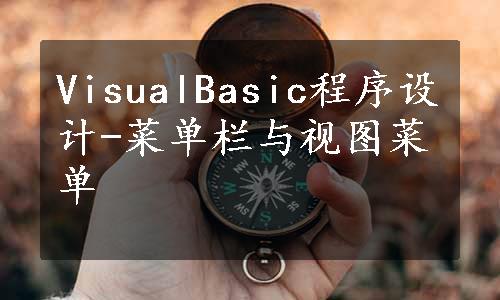 VisualBasic程序设计-菜单栏与视图菜单