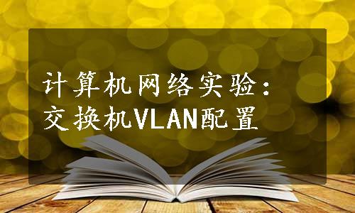 计算机网络实验：交换机VLAN配置