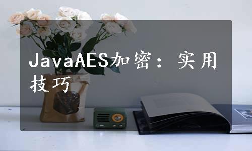 JavaAES加密：实用技巧