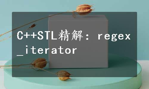 C++STL精解：regex_iterator