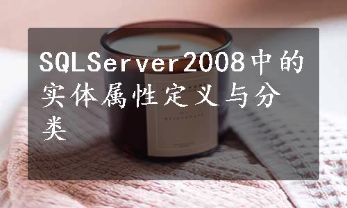 SQLServer2008中的实体属性定义与分类