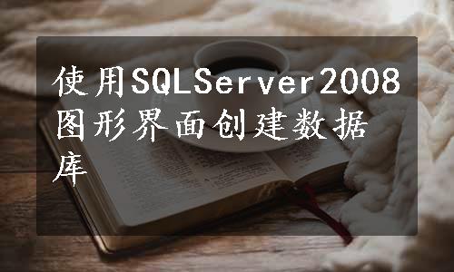 使用SQLServer2008图形界面创建数据库