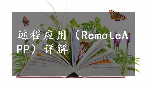 远程应用（RemoteAPP）详解