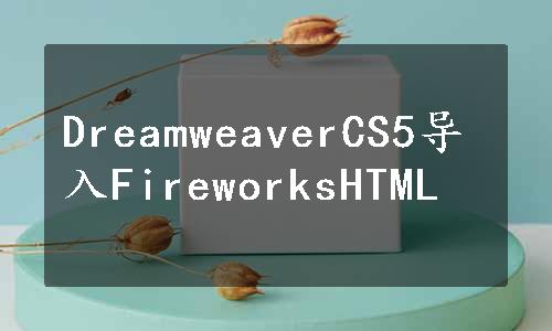 DreamweaverCS5导入FireworksHTML