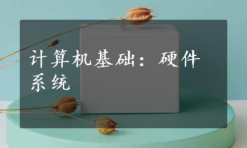 计算机基础：硬件系统