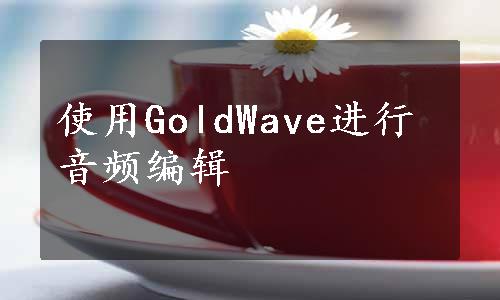 使用GoldWave进行音频编辑